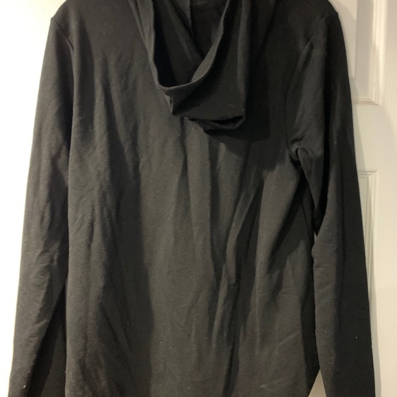 NWT Black athletic hooded pullover size L - Picture 3 of 3